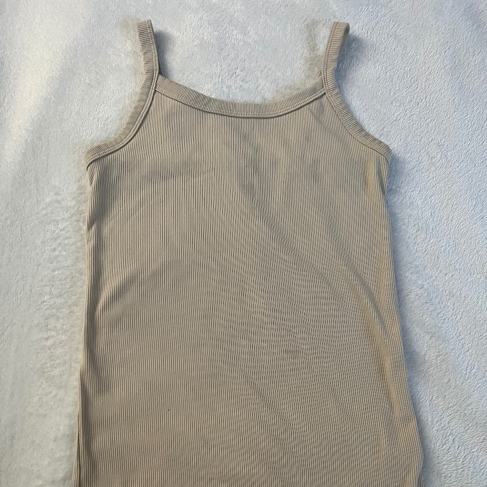 cream color tank top